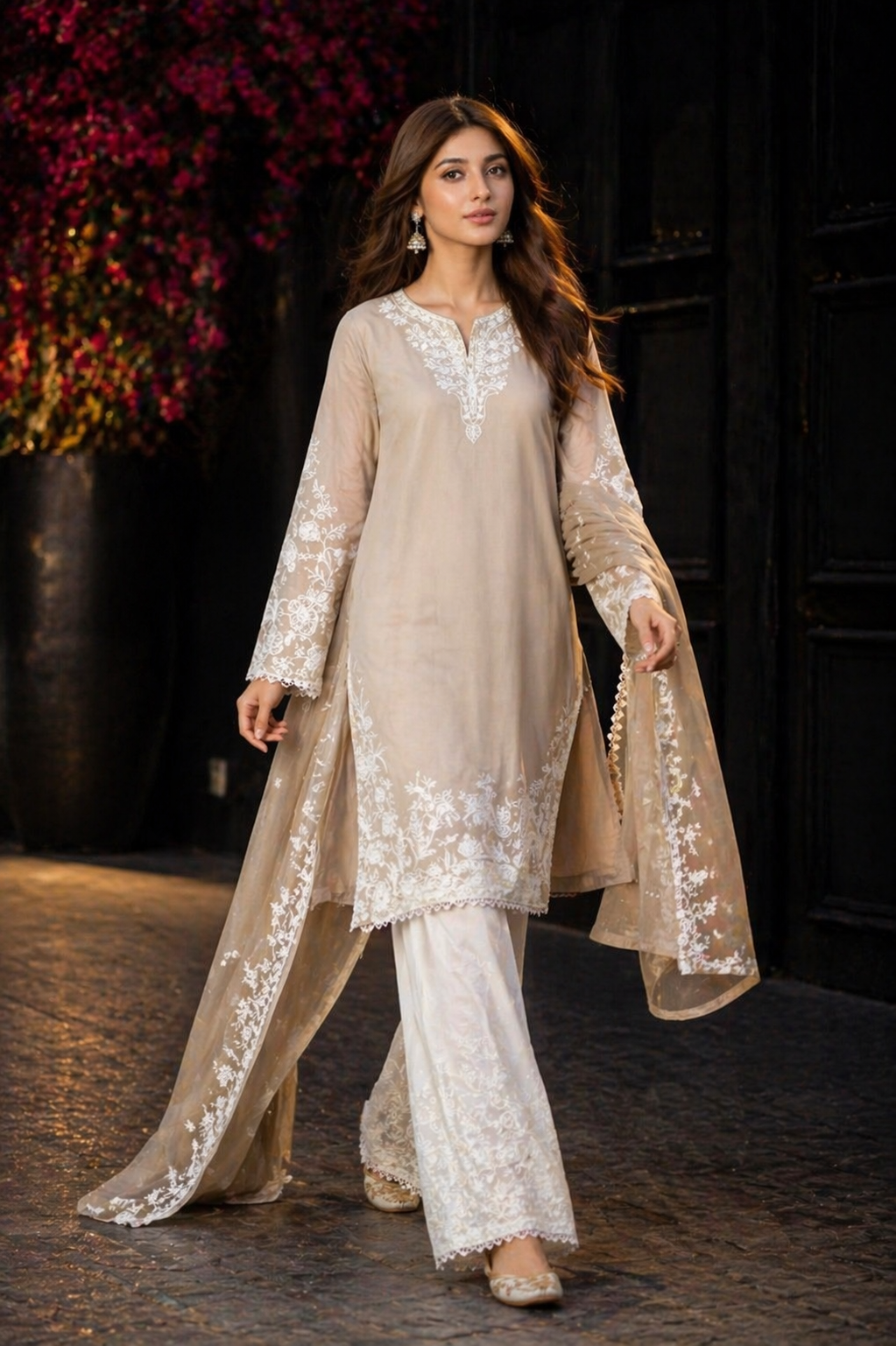 three pcs plazo dress