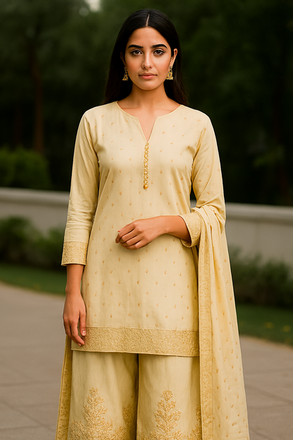 Elegant Bluish Pista Embroidered Salwar Kameez Set – Traditional Pakistani Women's Outfit with Dupatta