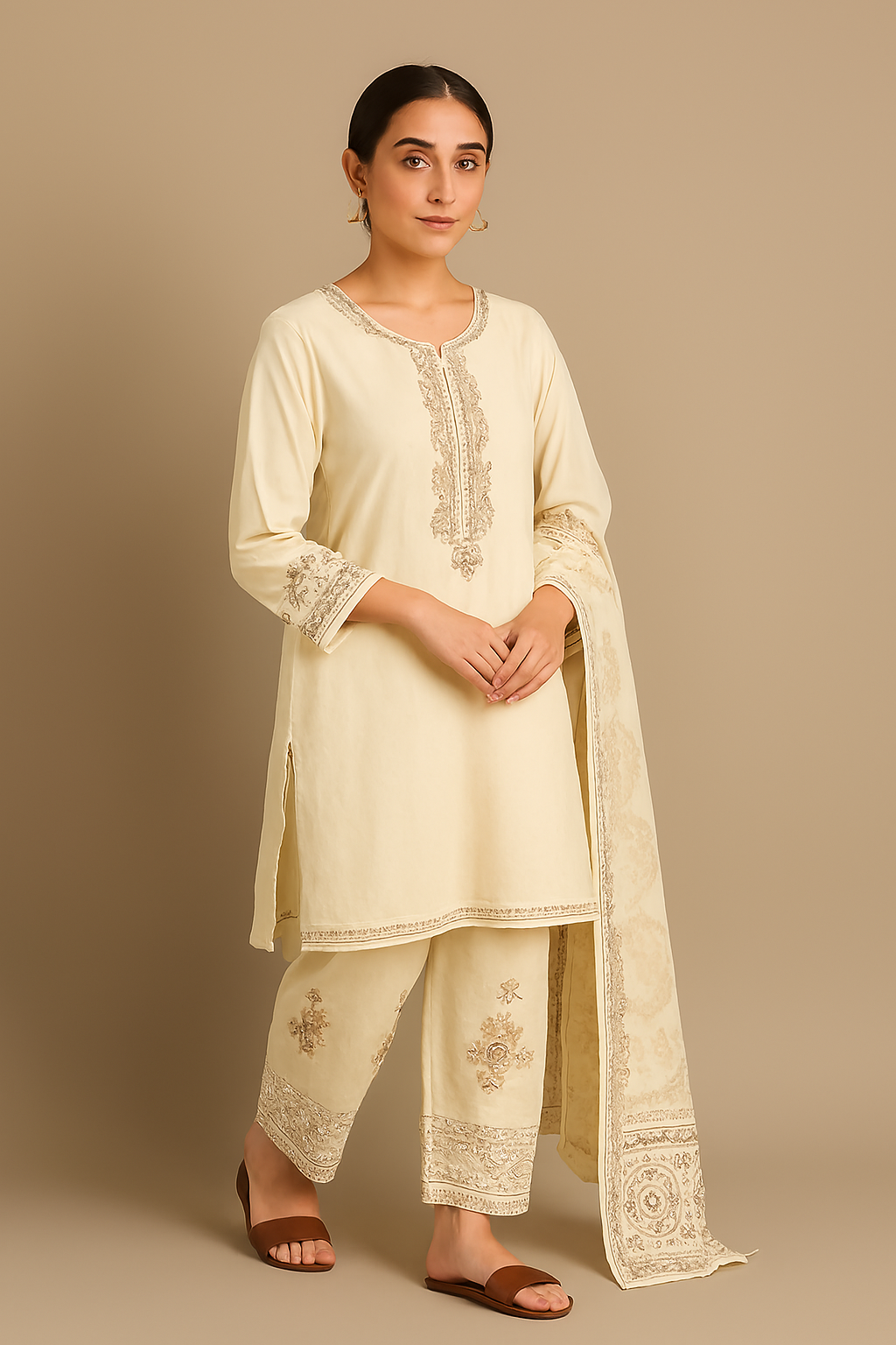 Embroidered Three-Piece Suit for Women | Luxury Pret Collection by OutlookFashion